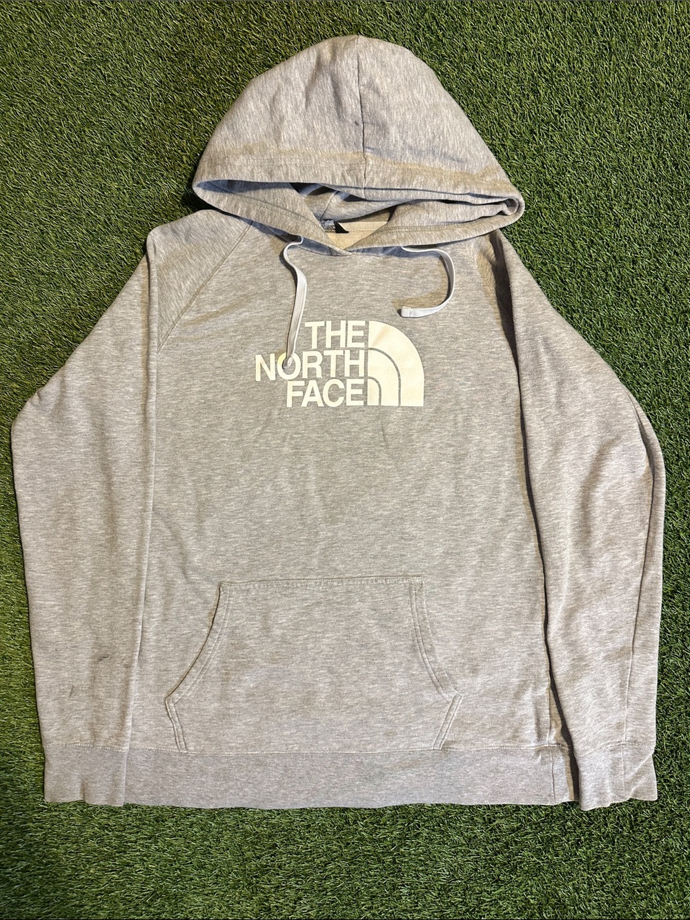 The North Face Womens Light Gray Logo Pullover Hoodie Size Large